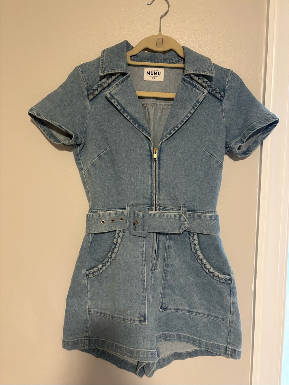 Show Me Your Mumu Outlaw Romper in Light Tide